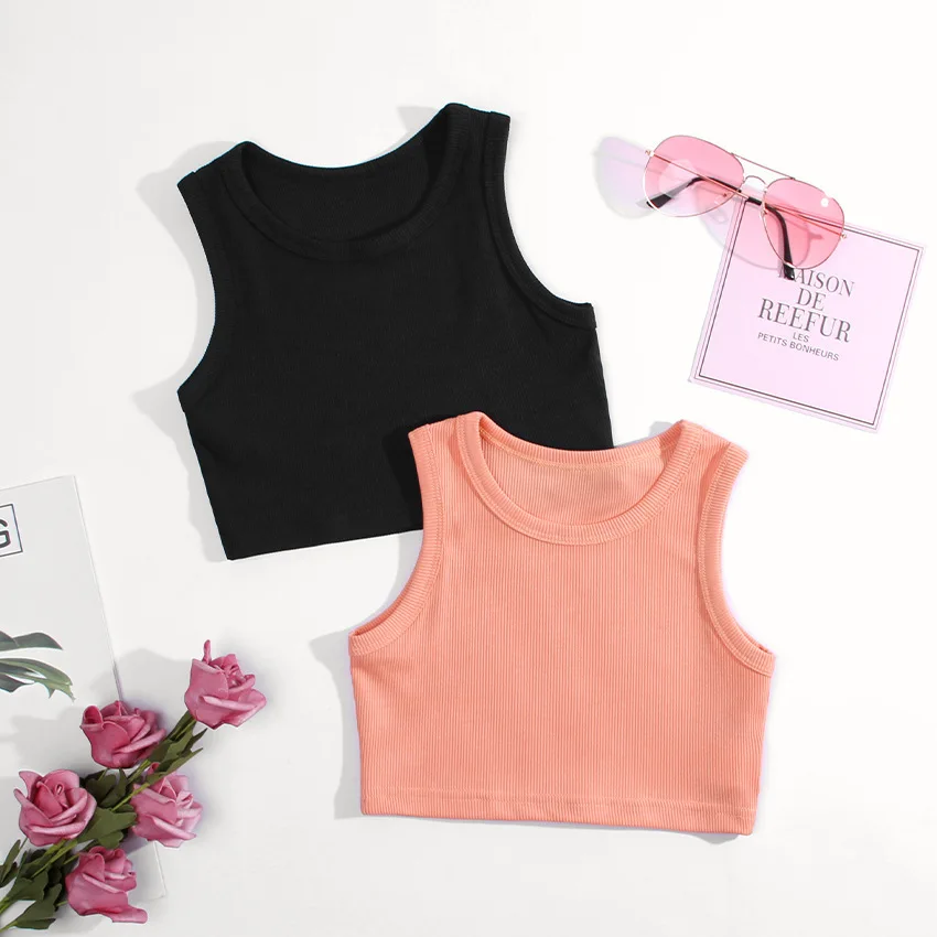 Summer Clothing Newborn - Sommer Mädchen Unterwäsche Ärmellose Shirts für