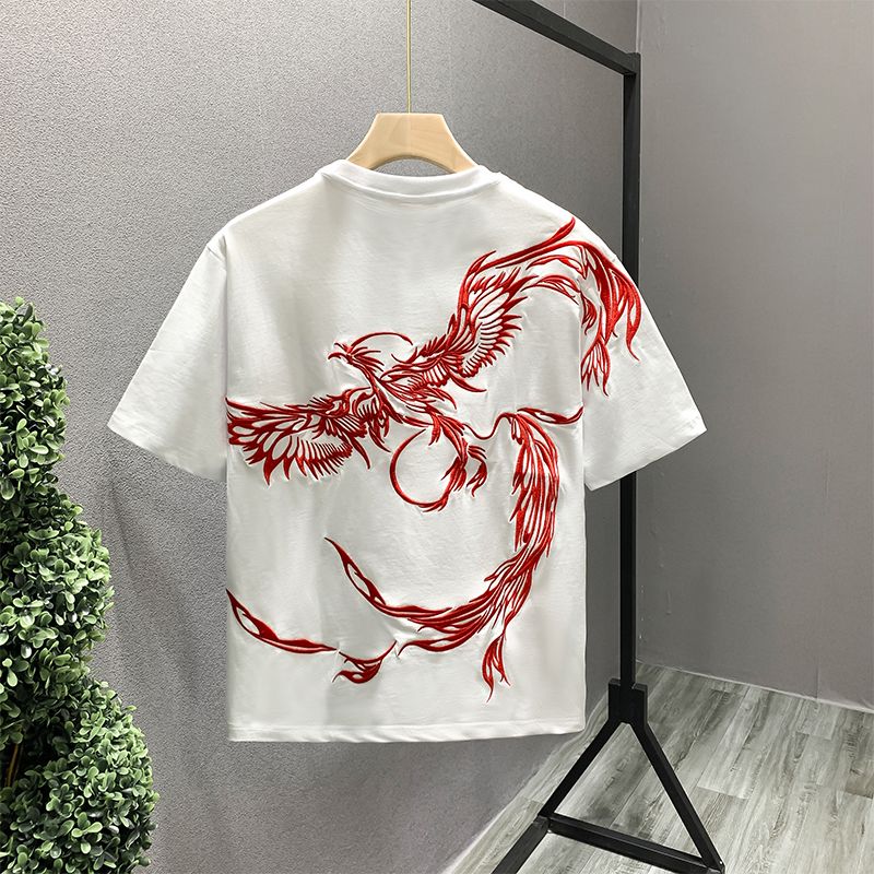 Summer Clothing Wholesale - Weiße Top-Stickerei 100er ℅ Baumwolle T