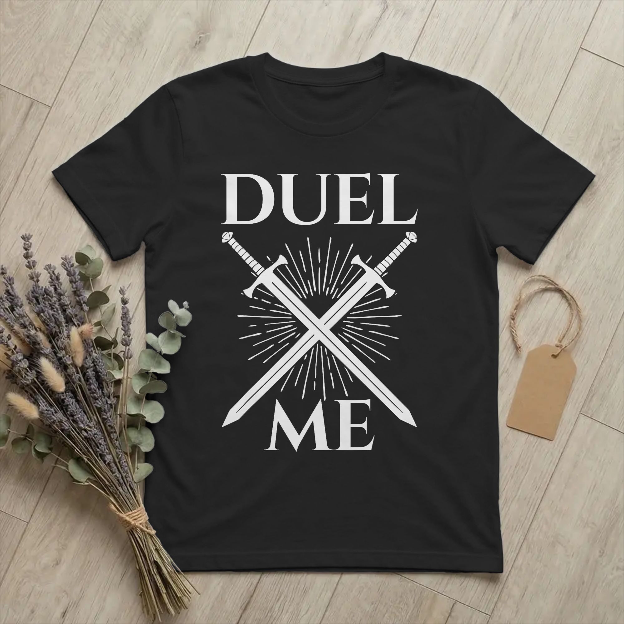 Summer Knights Clothing - Duel Me Sword Fighting Herren-T-Shirt, europäischer