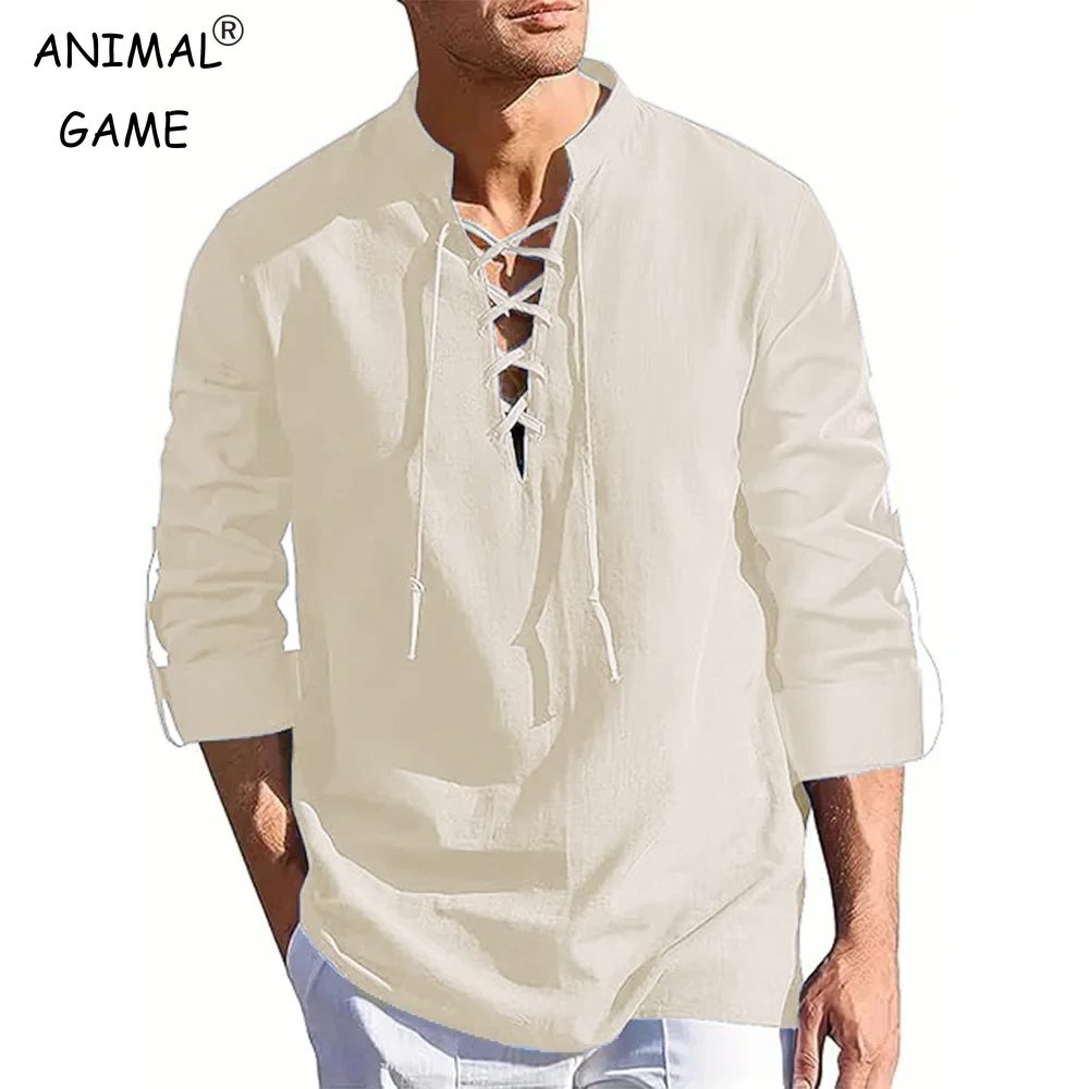 Summer Viking Clothing - Herren Renaissance Shirt Pirat Mittelalter Wikinger