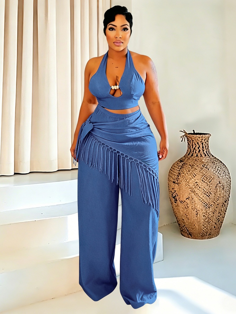 Summer Clothing Wholesale - Wmstar Damen Zweiteiler Großhandel: Neck-Wrap-Top mit