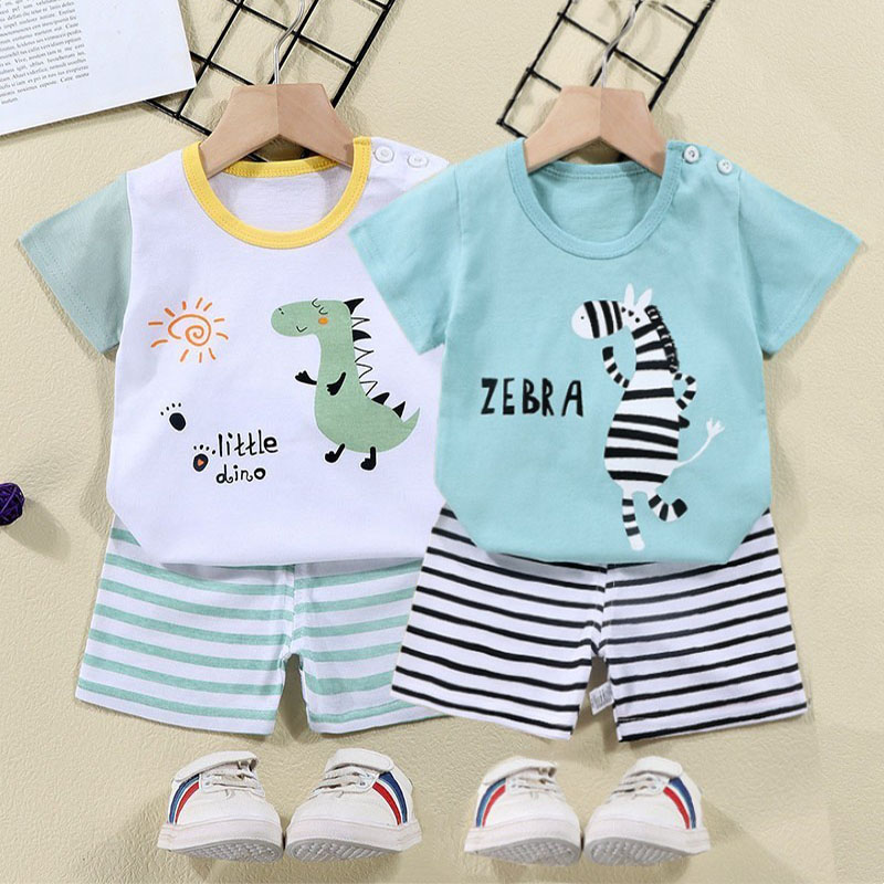 Summer Clothing Newborn - Baumwolle T-shirts + Shorts 2-stück Trainingsanzug