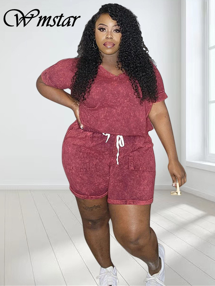Summer Clothing Wholesale - Wmstar plus size zweiteilige Outfits Damen