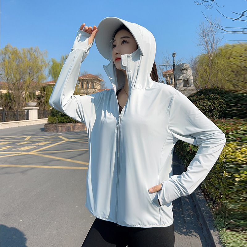 Summer Clothing Girls - Damen-Sonnenschutzjacke mit Kapuze, Sommer-UV-Schutzkleidung für Teenager,