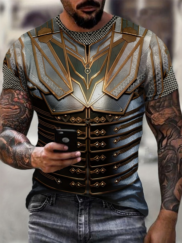 Summer Knights Clothing - Herren 3D-gedrucktes Street Knight Gold Ninja