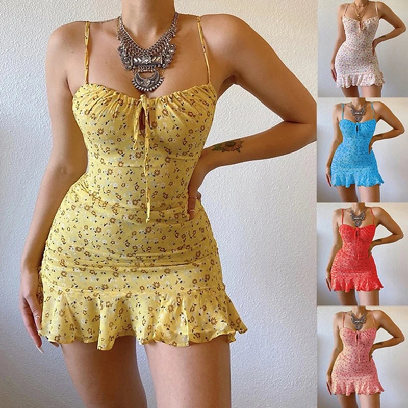Summer Clothing Zara - Damen Sexy Casual Home Kleines Blumen-Unterhemd-Kleid