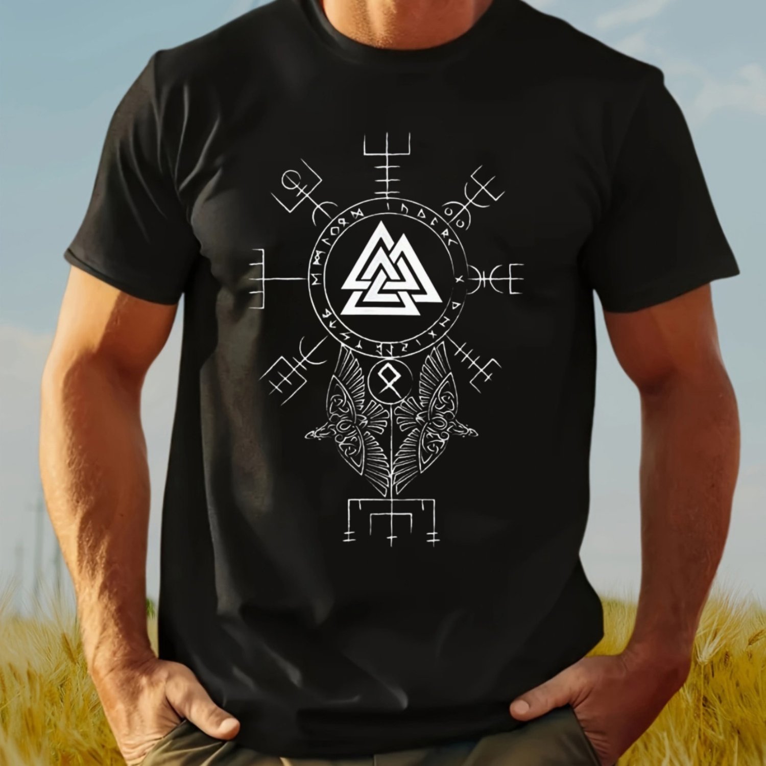 Summer Viking Clothing - Herren Viking Nordische Mythologie T-Shirt T-Shirt