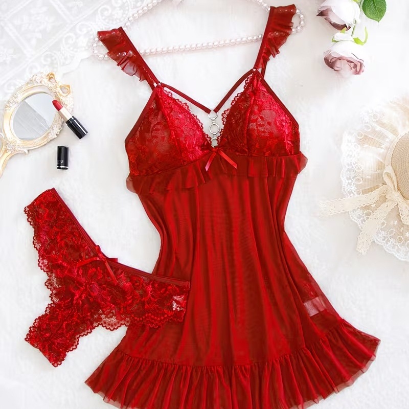 Summer Nights Clothing - 2026 Neues Rotes Sexy Dessous-Set für