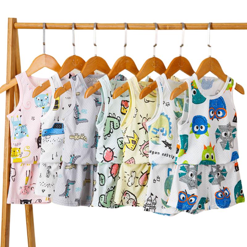 Summer Clothing Newborn - Kleinkind Jungen Kleidung Ärmellose Kinder Nachtwäsche