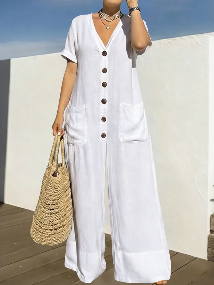 Summer Clothing Wholesale - Übergrößen Damenkleidung Jumpsuit Sommerkleidung Blauer Urbaner