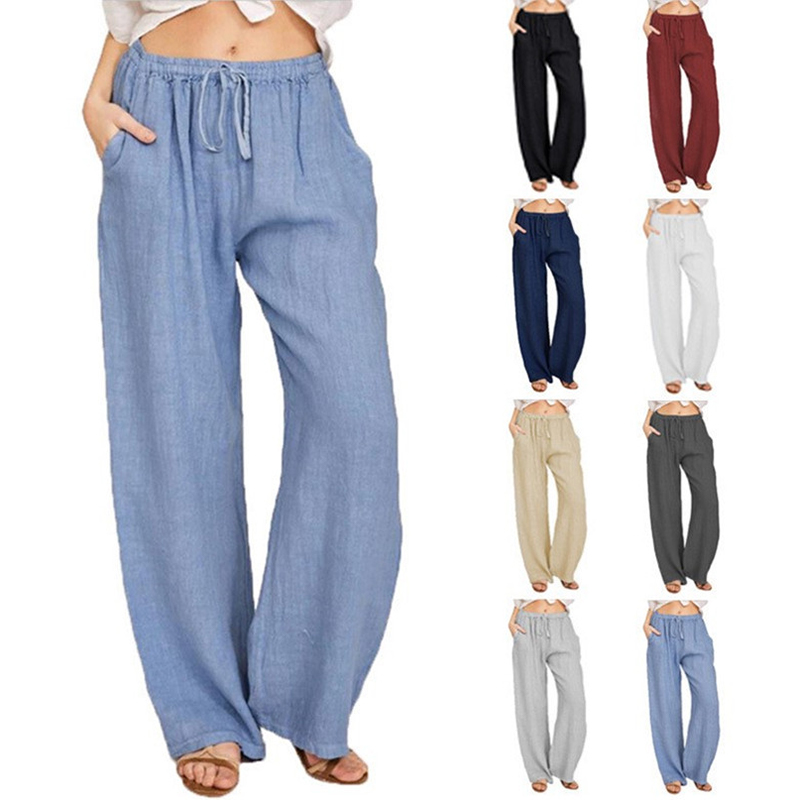 Summer Clothing Zara - Frauen Baumwolle Leinen Hosen Sommer und