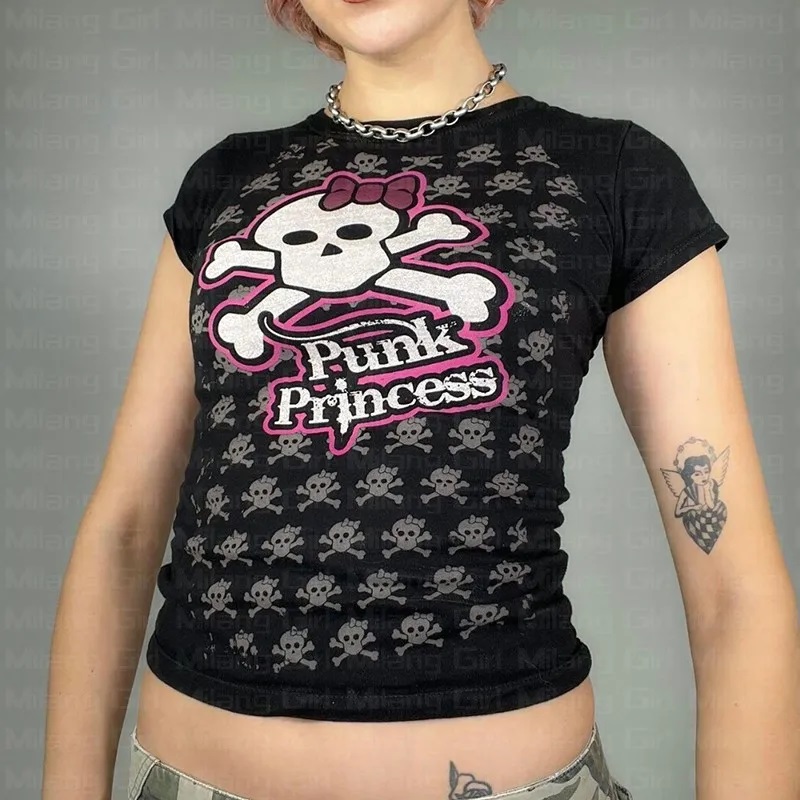 Summer Clothing Newborn - Streetwear ästhetische y2k Kleidung Gothic Emo
