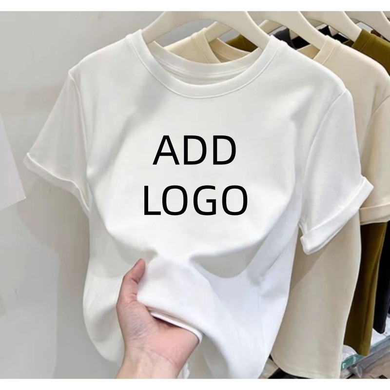 Summer Clothing Wholesale - Maßgeschneiderte Großhandels-Baumwoll-Damen-T-Shirts mit Rundhalsausschnitt, Sexy Büro-Damen-T-Shirt,