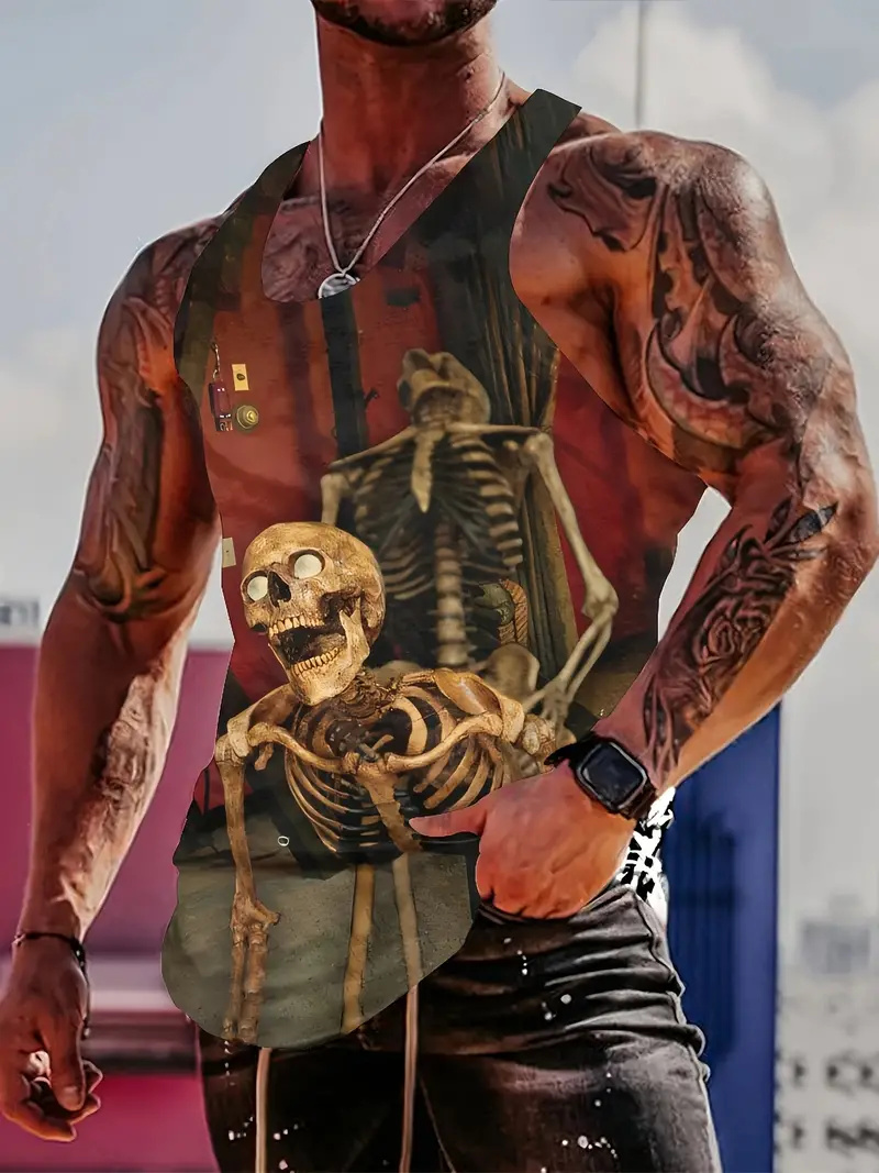 Summer Viking Clothing - Wikinger Krieger gedruckt Rundhals ausschnitt Sommer