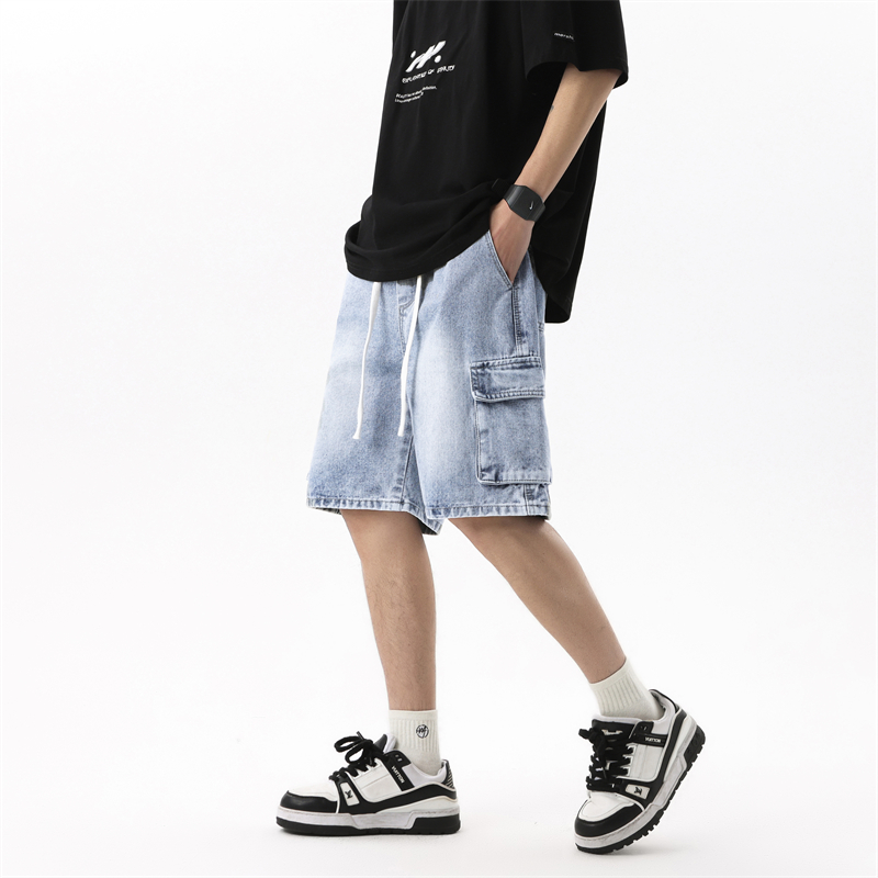 Summer Clothing Brands - Sommer Herren-Jeansshorts Retro-Mode Elastischer Bund Lose