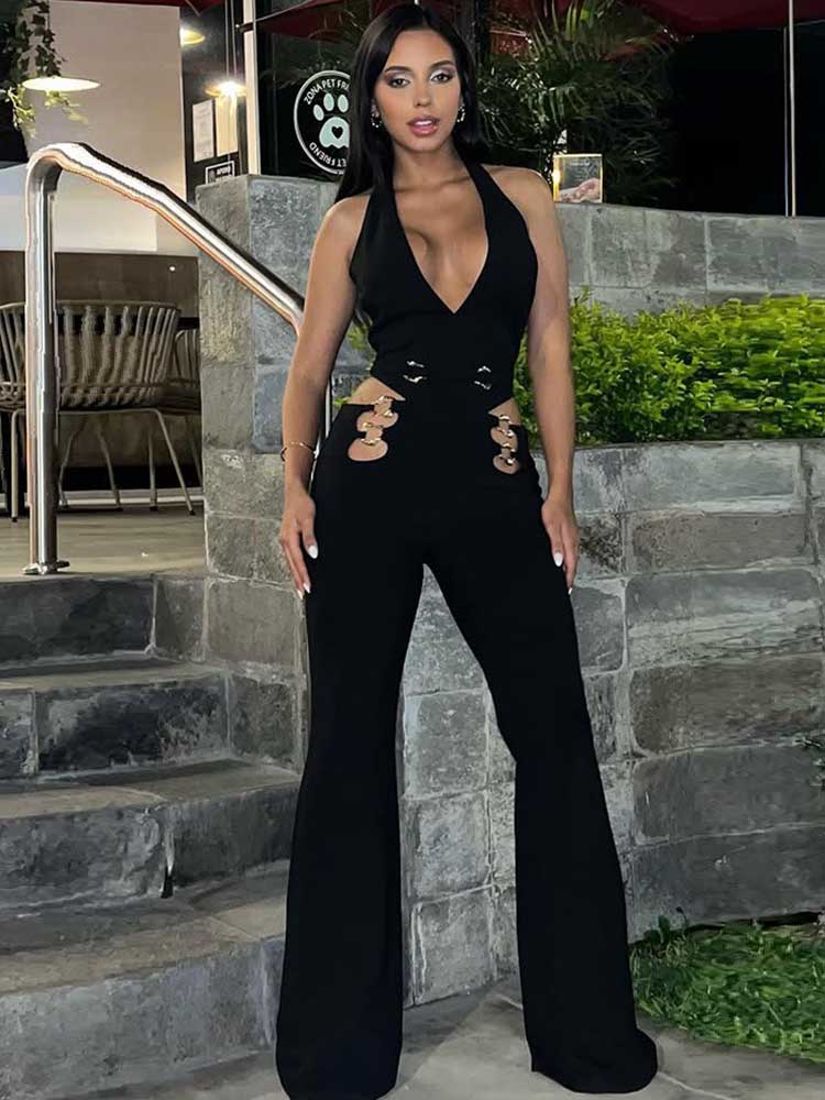 Summer Clothing Wholesale - Halter Neck Overall Breites Bein Frauen