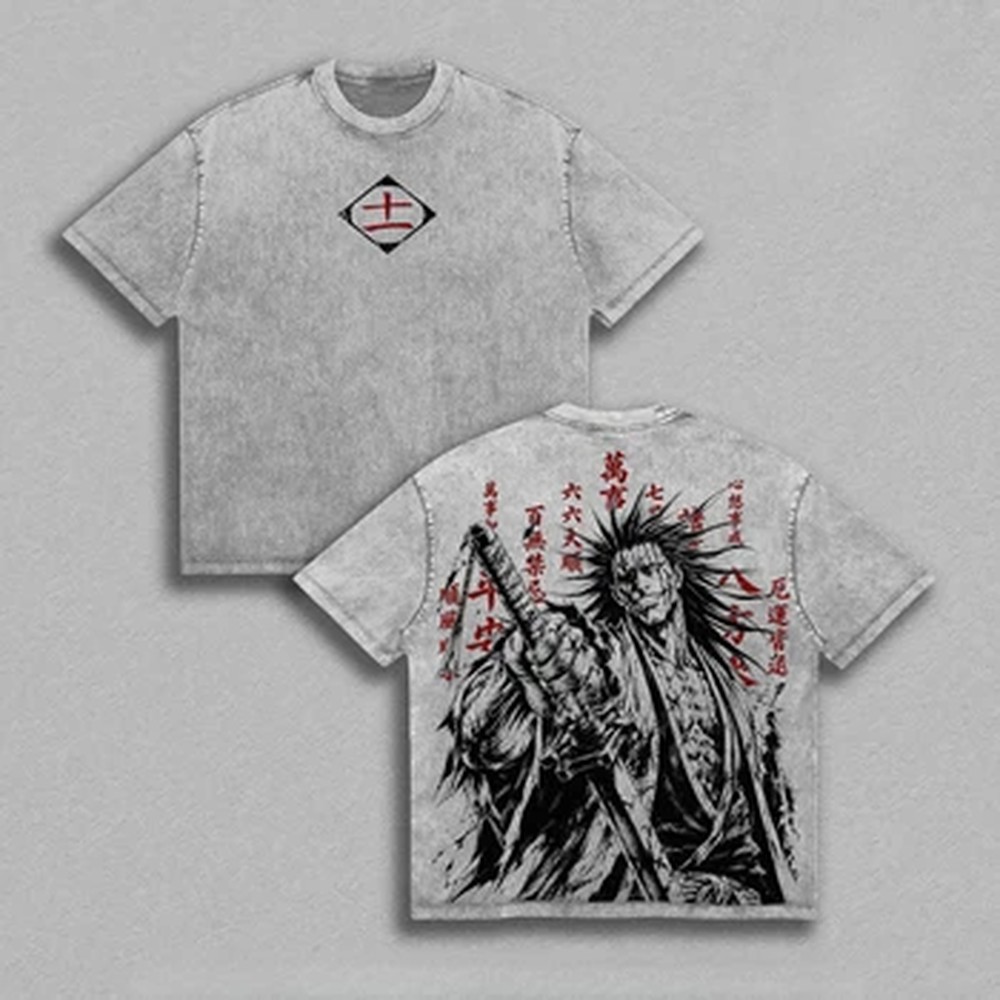 Summer Clothing Italy - Zaraki Kenpachi BLEACH Anime T-Shirt Vintage