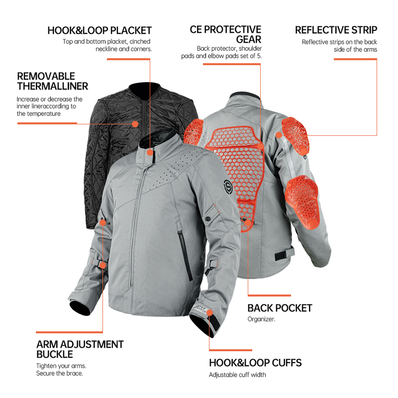 SFK Graue Motorrad-Reitbekleid – Summer Knights Clothing Bewertung und Preis
