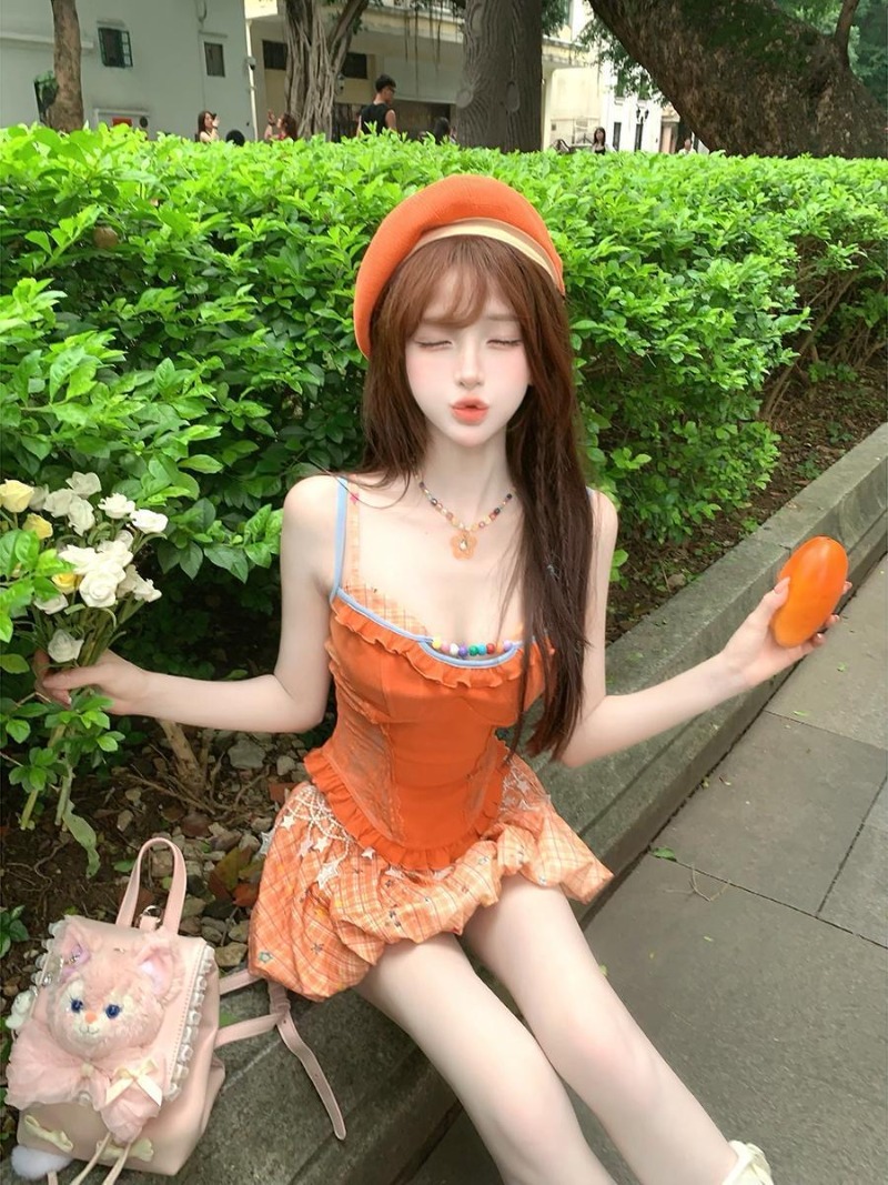Sommerliches neues orangefarbe – Summer Clothing Girls Bewertung und Preis