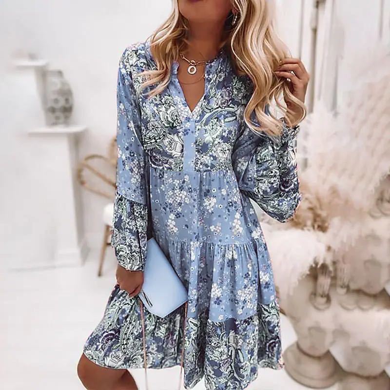 Casual Floral Print Kleider Fü – Summer Clothing Zara Bewertung und Preis