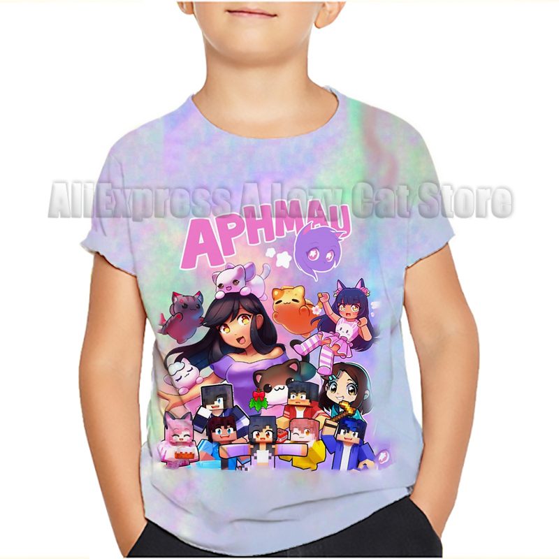 Aphmau miaut Katze T-Shirts Ca – Summer Clothing Newborn Bewertung und Preis