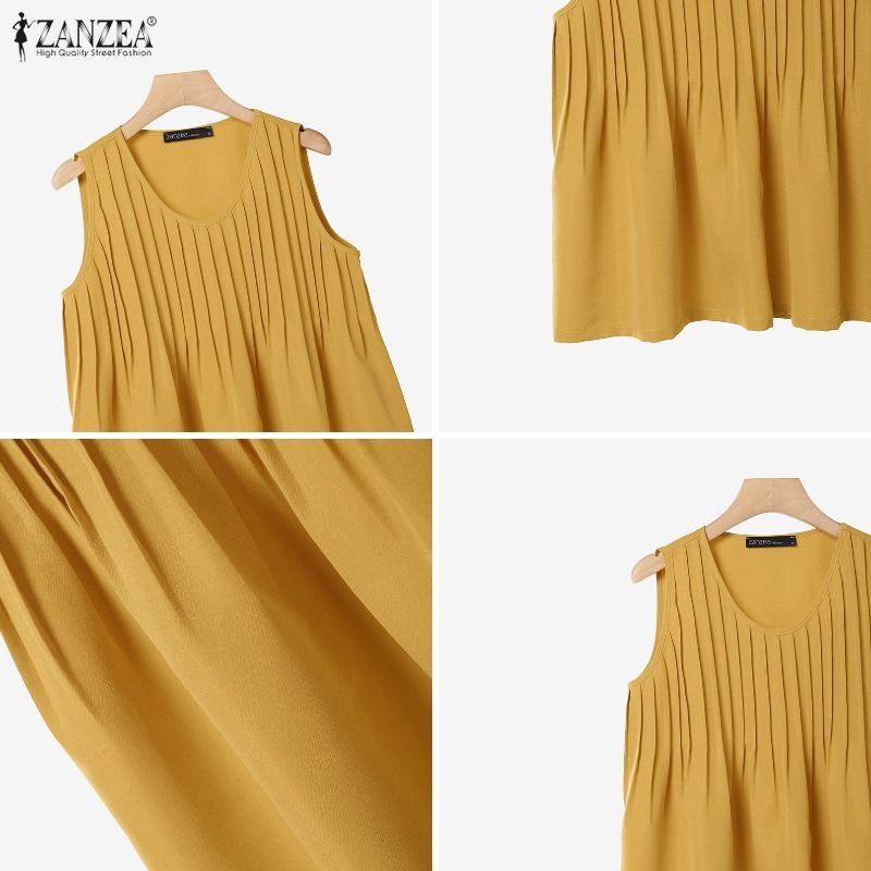 ZANZEA Plus Size 5XL Damen-Tan – Summer Clothing Plus Bewertung und Preis