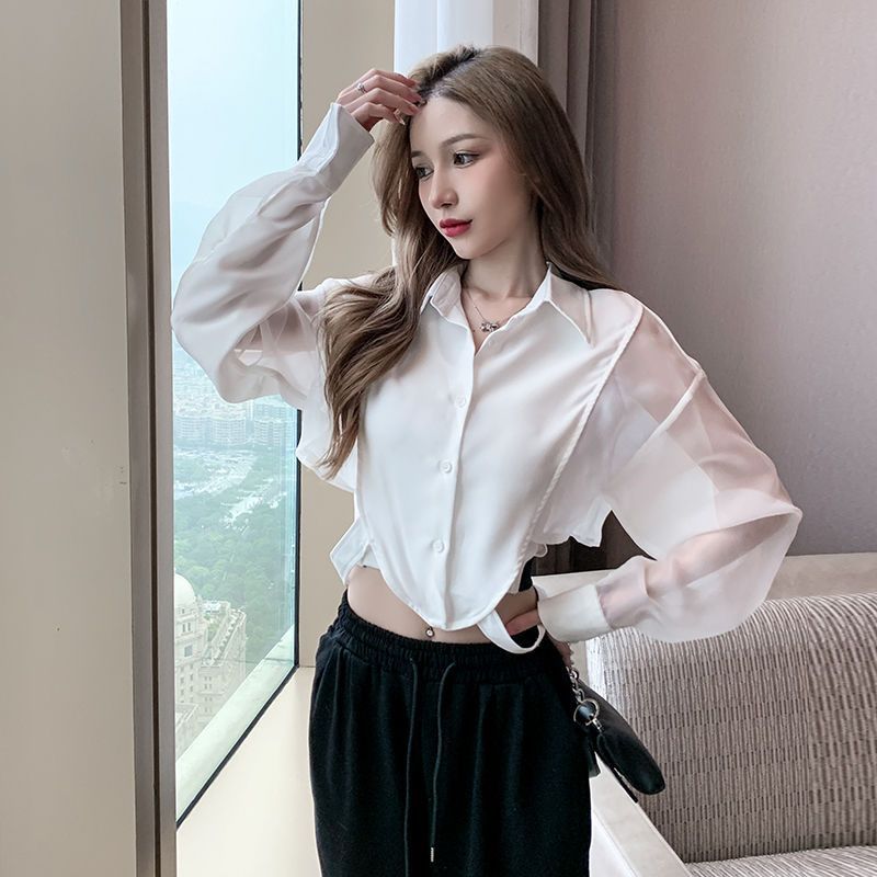 Hemden Frauen Retro Chic Patch – Crop Blouse Linen Bewertung und Preis