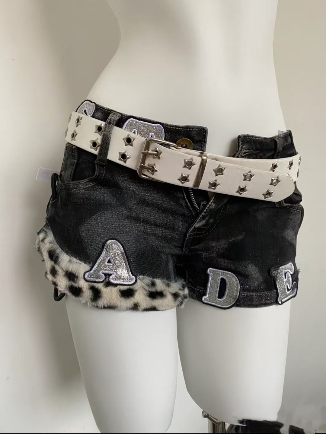 Y2k Gestickte Patch Denim Shor – Summer Clothing Girls Bewertung und Preis