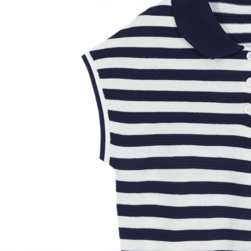 Damenmode Gestreiftes Strick-T – Summer Clothing Drop Bewertung und Preis
