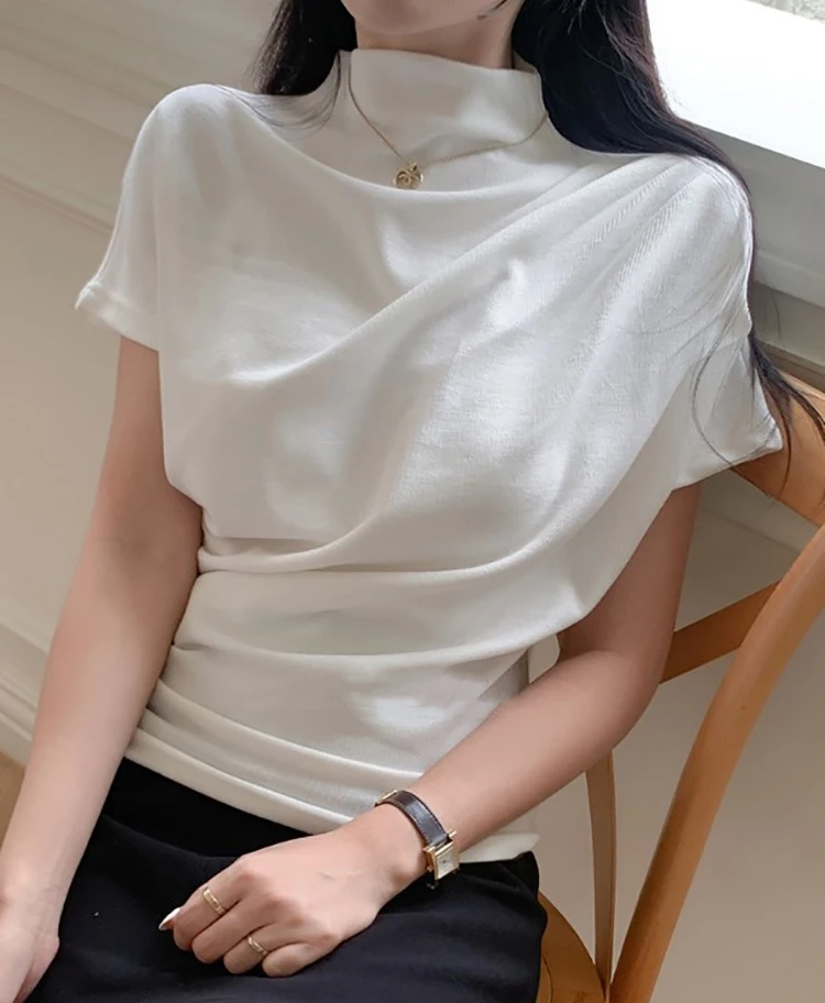 Halbes Roll kragen pullover T- – Summer Clothing Drop Bewertung und Preis