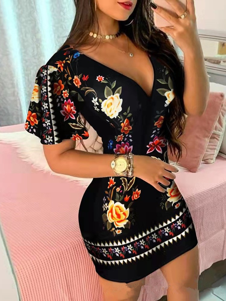Sommer Elegante Blumen Druck B – Summer Clothing Zara Bewertung und Preis