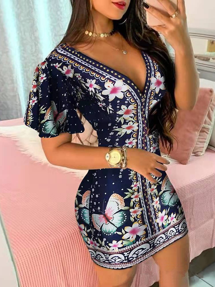 Sommer Elegante Blumen Druck B – Summer Clothing Zara Bewertung und Preis