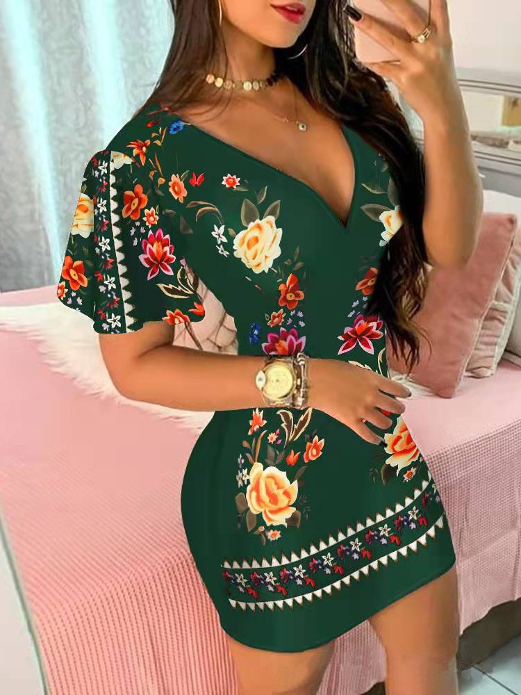 Sommer Elegante Blumen Druck B – Summer Clothing Zara Bewertung und Preis